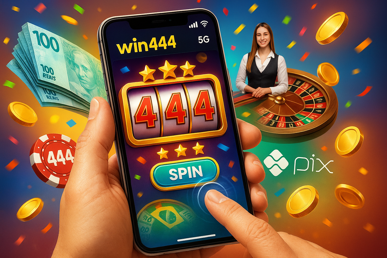 Banner principal do cassino mobile win444